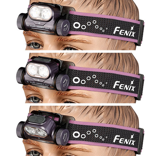 Fenix LED-Stirnlampe HM65R-T V2.0 1600 Lumen dark purple inkl. Akku, USB-C Ladekabel & Stirnband Bild 2