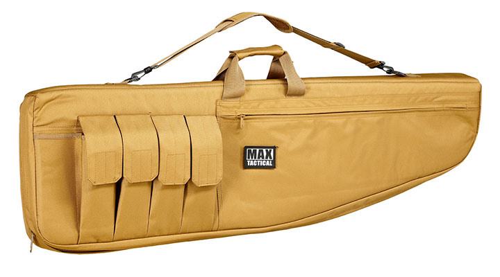 MAX Tactical 122 cm Heavy Duty Single Soft Rifle Bag / Gewehr-Futteral f. ein Gewehr mit Zubehör tan