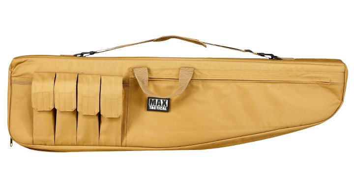MAX Tactical 122 cm Heavy Duty Single Soft Rifle Bag / Gewehr-Futteral f. ein Gewehr mit Zubehör tan Bild 3
