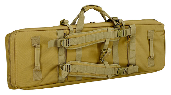 MAX Tactical 108 cm Heavy Duty Deluxe Double Soft Rifle Bag / Gewehr-Futteral f. zwei Gewehre mit Zubehr tan Bild 1