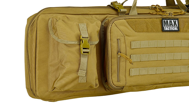 MAX Tactical 108 cm Heavy Duty Deluxe Double Soft Rifle Bag / Gewehr-Futteral f. zwei Gewehre mit Zubehr tan Bild 10