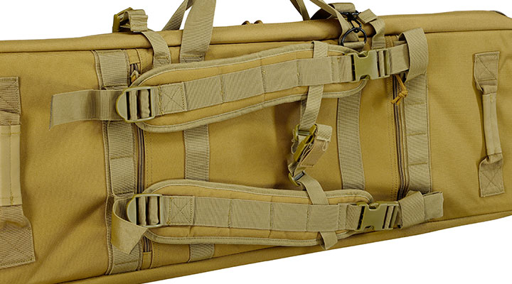 MAX Tactical 108 cm Heavy Duty Deluxe Double Soft Rifle Bag / Gewehr-Futteral f. zwei Gewehre mit Zubehr tan Bild 11