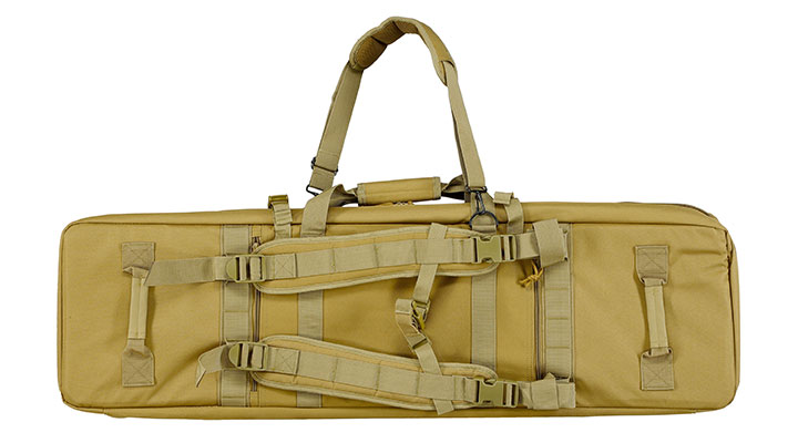 MAX Tactical 108 cm Heavy Duty Deluxe Double Soft Rifle Bag / Gewehr-Futteral f. zwei Gewehre mit Zubehr tan Bild 3