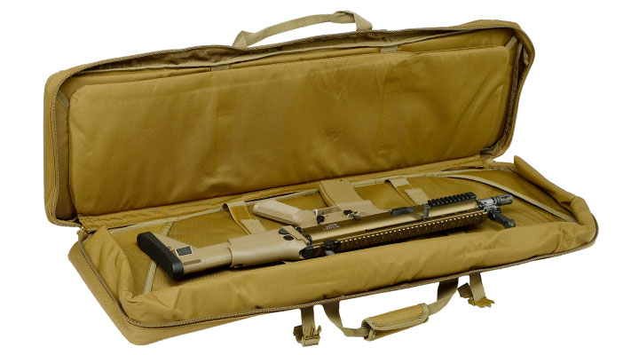 MAX Tactical 108 cm Heavy Duty Deluxe Double Soft Rifle Bag / Gewehr-Futteral f. zwei Gewehre mit Zubehr tan Bild 4