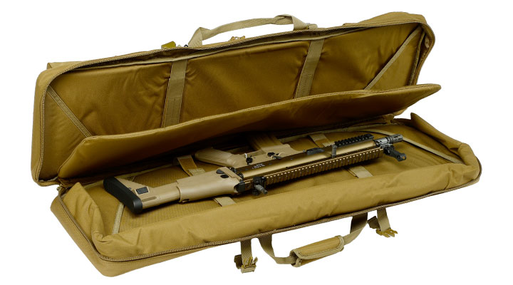 MAX Tactical 108 cm Heavy Duty Deluxe Double Soft Rifle Bag / Gewehr-Futteral f. zwei Gewehre mit Zubehr tan Bild 5