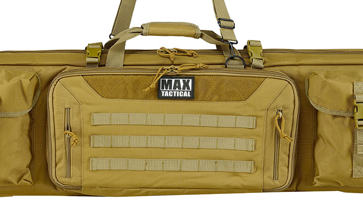 MAX Tactical 108 cm Heavy Duty Deluxe Double Soft Rifle Bag / Gewehr-Futteral f. zwei Gewehre mit Zubehr tan Bild 9