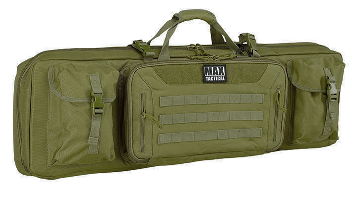 MAX Tactical 108 cm Heavy Duty Deluxe Double Soft Rifle Bag / Gewehr-Futteral f. zwei Gewehre mit Zubehr oliv
