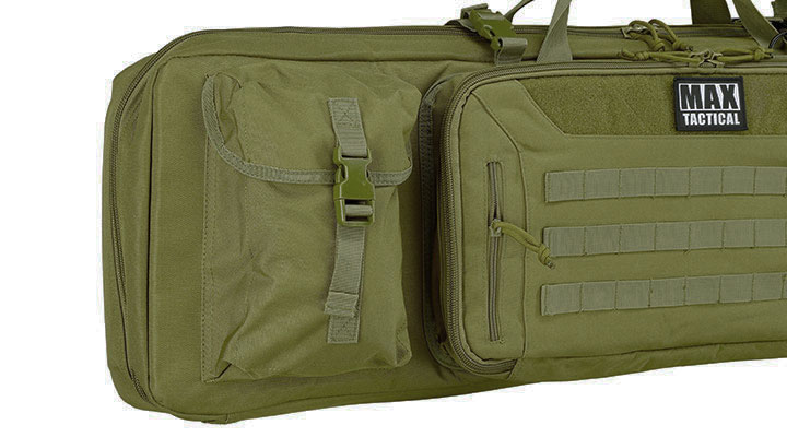 MAX Tactical 108 cm Heavy Duty Deluxe Double Soft Rifle Bag / Gewehr-Futteral f. zwei Gewehre mit Zubehr oliv Bild 10