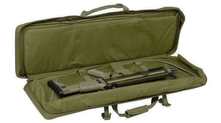 MAX Tactical 108 cm Heavy Duty Deluxe Double Soft Rifle Bag / Gewehr-Futteral f. zwei Gewehre mit Zubehr oliv Bild 4