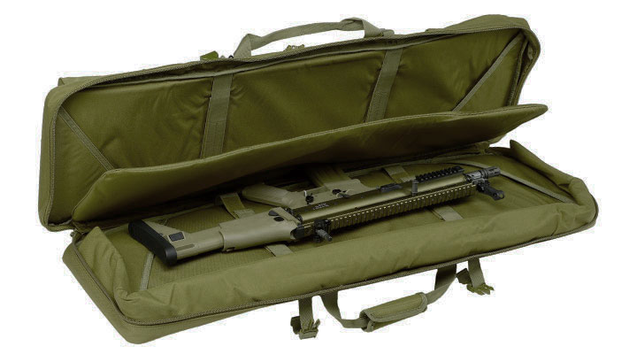 MAX Tactical 108 cm Heavy Duty Deluxe Double Soft Rifle Bag / Gewehr-Futteral f. zwei Gewehre mit Zubehr oliv Bild 5
