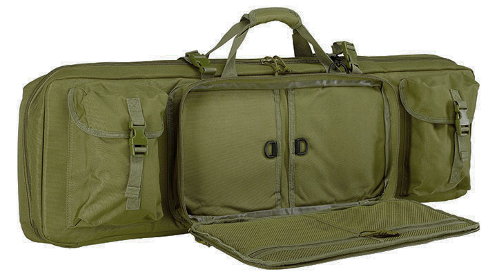MAX Tactical 108 cm Heavy Duty Deluxe Double Soft Rifle Bag / Gewehr-Futteral f. zwei Gewehre mit Zubehr oliv Bild 8