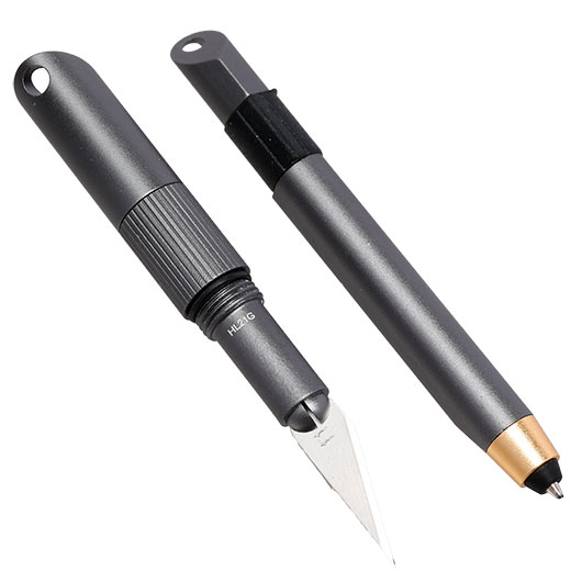 True Utility Pen and Knife Set grau/messing Kugelschreiber, Messer, Touchpen, Schraubendreher inkl. Schlsselringe Bild 4