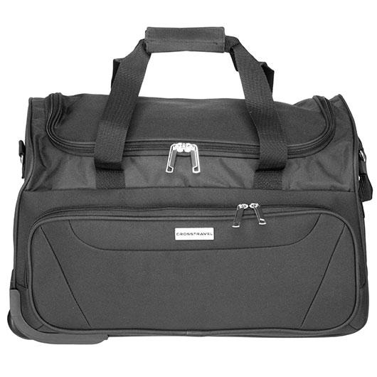 Reisetasche Monaco mit Trolley-System 42 Liter schwarz inkl. Tragegurt Bild 1