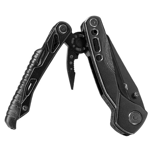 Multitool Survivor schwarz inkl. Bits & Nylonholster Bild 2