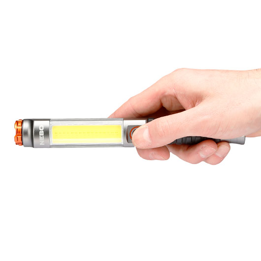 Nebo LED-Taschenlampe mit COB Big Larry 3 600 Lumen grau/schwarz inkl. Grtelclip Bild 10