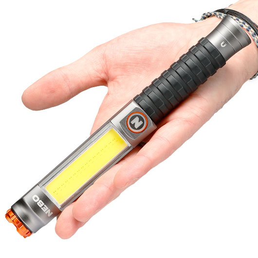 Nebo LED-Taschenlampe mit COB Big Larry 3 600 Lumen grau/schwarz inkl. Grtelclip Bild 3