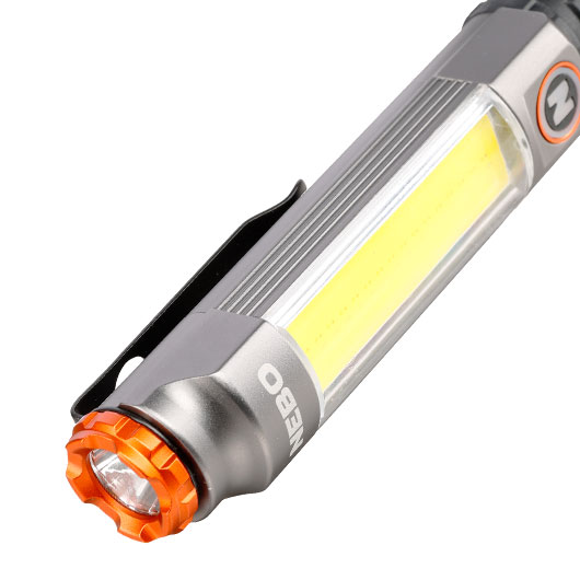 Nebo LED-Taschenlampe mit COB Big Larry 3 600 Lumen grau/schwarz inkl. Grtelclip Bild 6