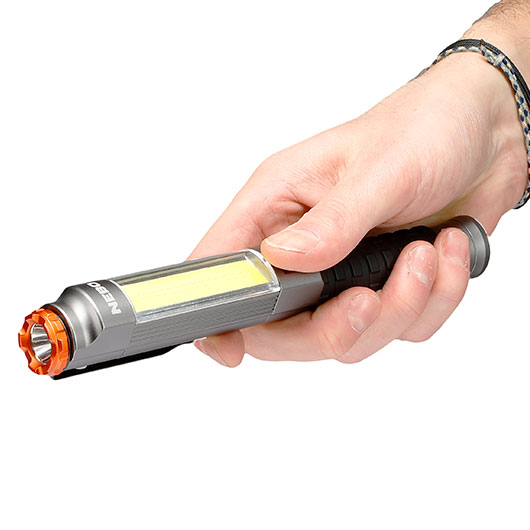 Nebo LED-Taschenlampe mit COB Big Larry 3 600 Lumen grau/schwarz inkl. Grtelclip Bild 8