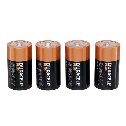 Duracell Plus Alkaline Batterie LR14/MN1400 C 1,5V 4 Stck