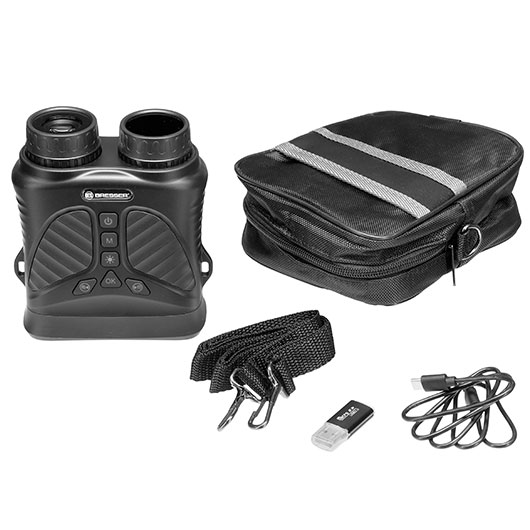 Bresser digitales binokulares Nachtsichtgert NightSpy DT mit Aufnahmefunktion schwarz inkl. Ladekabel, MicroSD-Kartenlesegert, Bild 8