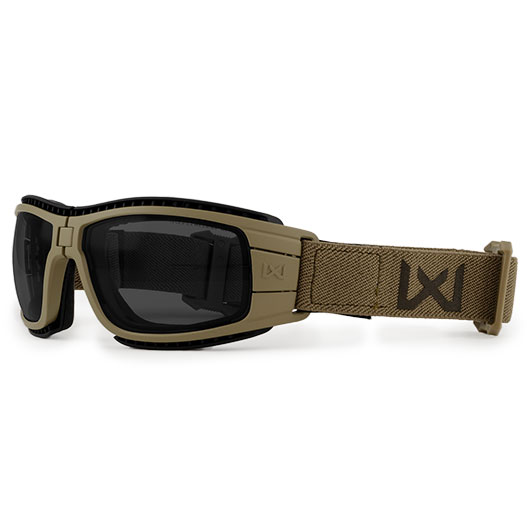 Wiley X Brille Lynx matt tan Glser grau inkl. Wechselglser klar, Brillenetui & Facial Cavity Dichtung Bild 1