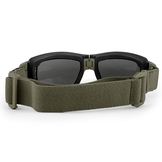 Wiley X Brille Lynx matt oliv Gläser grau inkl. Wechselgläser klar, Brillenetui & Facial Cavity Dichtung Bild 3