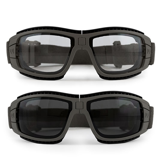Wiley X Brille Lynx mattschwarz Glser grau inkl. Wechselglser klar, Brillenetui & Facial Cavity Dichtung Bild 2
