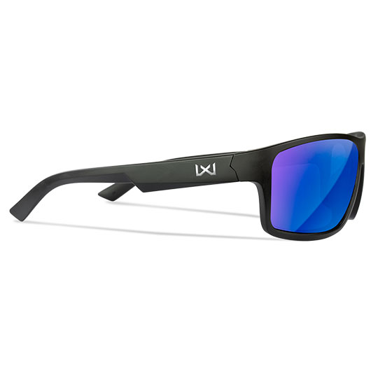 Wiley X Sonnenbrille Peak XL Captivate mattschwarz Glser blau verspiegelt polarisiert inkl. Brillenbeutel Bild 3