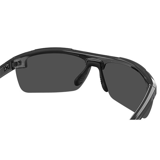 Wiley X Sonnenbrille Prime Captivate glänzend transparent grau Gläser blau verspiegelt polarisiert inkl. Brillenbeutel Bild 4