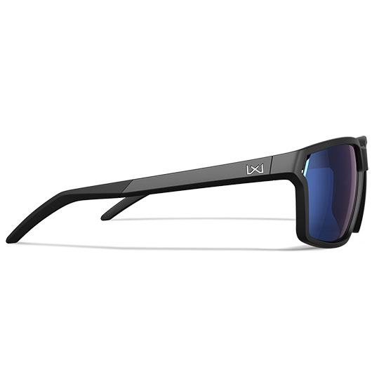 Wiley X Sonnenbrille Sierra Captivate mattschwarz Gläser blau verspiegelt polarisiert inkl. Brillenbeutel & Seitenschutz Bild 3