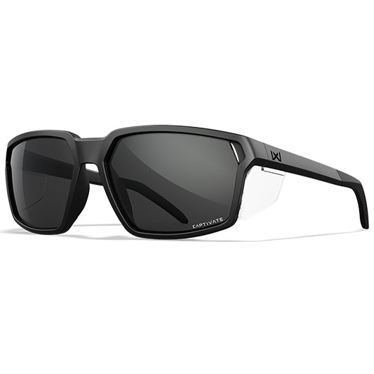 Wiley X Sonnenbrille Sierra Captivate mattschwarz Glser grau inkl. Brillenbeutel & Seitenschutz