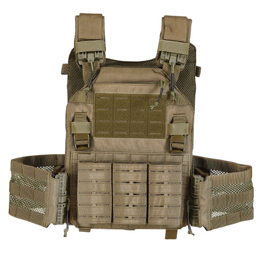 101 INC QR Plate Carrier Lasercut Molle-Plattentrger Weste oliv inkl. Dummy-Platten