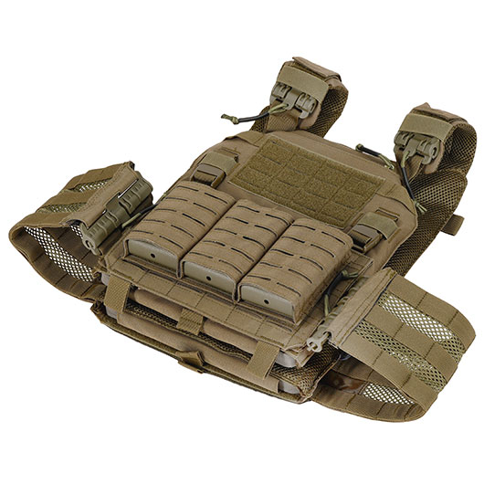 101 INC QR Plate Carrier Lasercut Molle-Plattentrger Weste oliv inkl. Dummy-Platten Bild 2