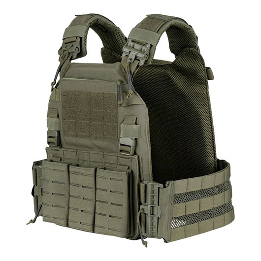 101 INC QR Plate Carrier Lasercut Molle-Plattentr�ger Weste oliv inkl. Dummy-Platten Bild 2