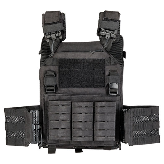 101 INC QR Plate Carrier Lasercut Molle-Plattentrger Weste schwarz inkl. Dummy-Platten