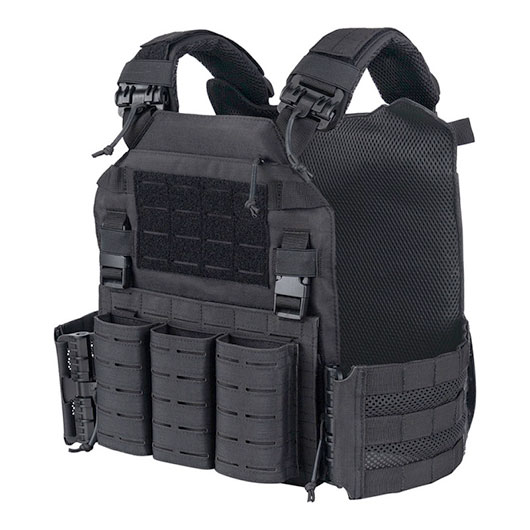 101 INC QR Plate Carrier Lasercut Molle-Plattentr�ger Weste schwarz inkl. Dummy-Platten Bild 2