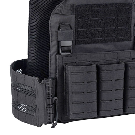101 INC QR Plate Carrier Lasercut Molle-Plattentr�ger Weste schwarz inkl. Dummy-Platten Bild 7