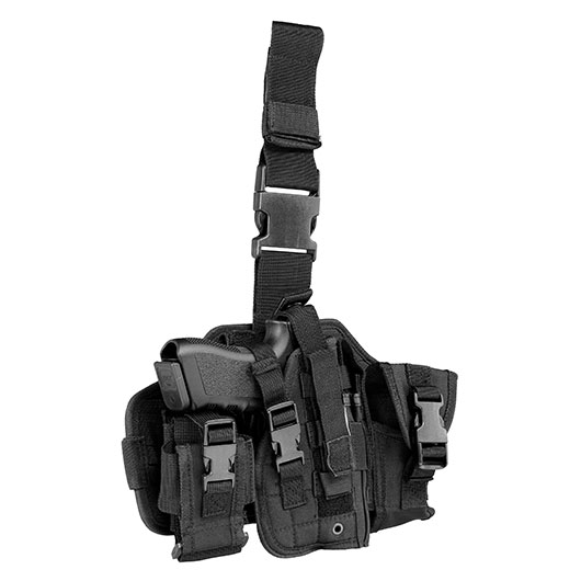 CI Pistolenbeinholster Combat Utility 4011 Gen.2 schwarz mit Bein- und Grtelbefestigung rechts Bild 1