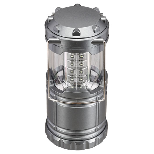 LED-Campinglaterne faltbar grau