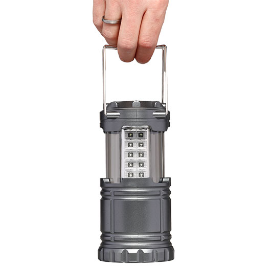 LED-Campinglaterne faltbar grau Bild 2