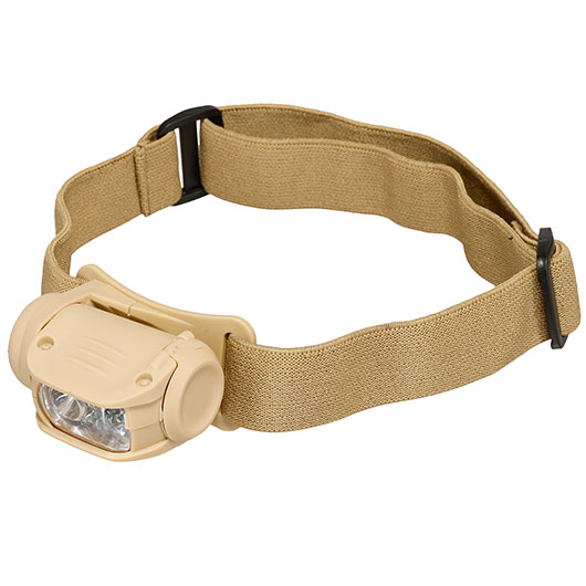 Mil-Tec LED-Stirnlampe 4-farbig 65 Lumen coyote inkl. Stirnband Bild 3