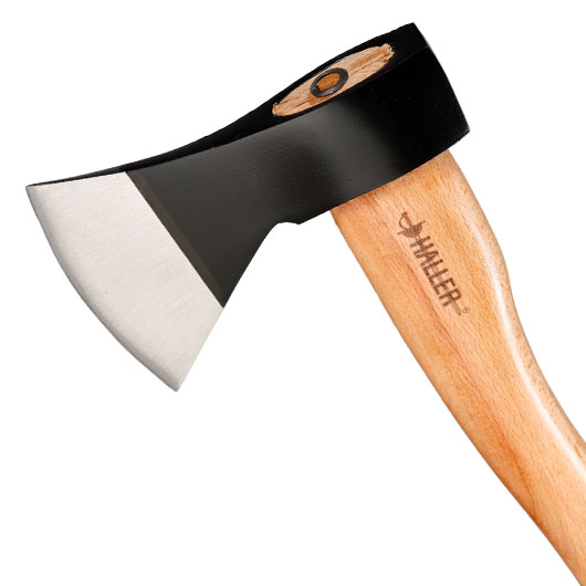 Haller Axt breit 39 cm Buchenholz inkl. Lederscheide Bild 1
