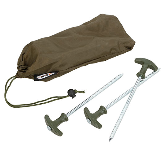 NGT Zeltheringe 20 cm 10er Pack oliv inkl. Transportbeutel