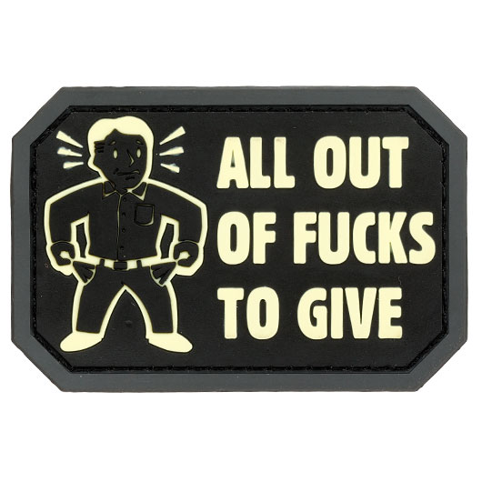 Mil-Spec Monkey 3D Rubber Patch mit Klettflche All Out schwarz / nachleuchtend