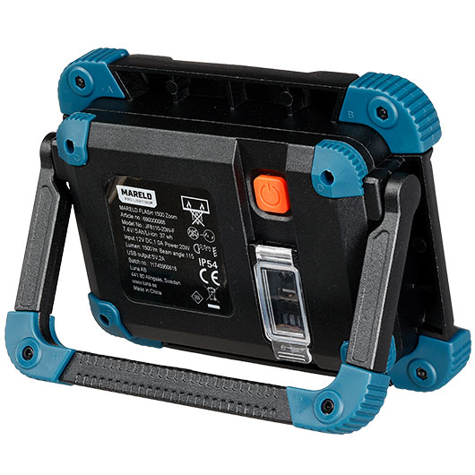 Mareld LED-Strahler RE ZOOM 1500 Lumen schwarz/blau inkl. Ladegert & Transportbeutel Bild 3