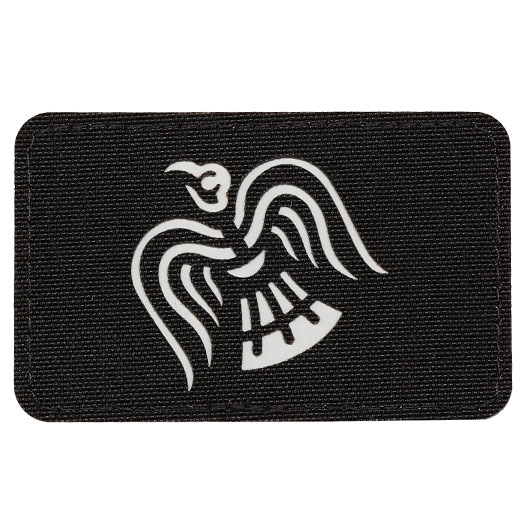 Lasercut-Patch Viking Raven black-grey