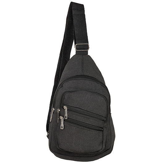 Kleine Schultertasche mit Trageriemen und mehreren Staufchern schwarz Bild 6