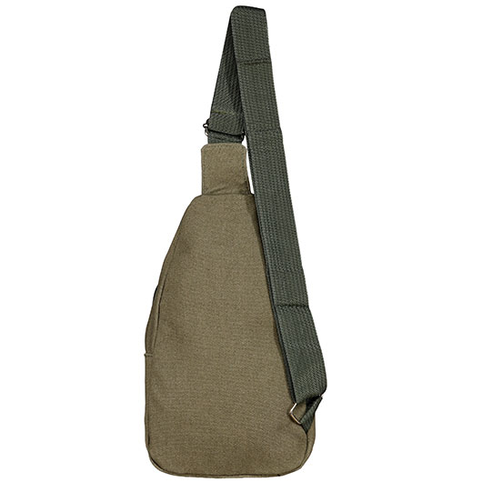 Kleine Schultertasche mit verstellbarem Trageriemen und mehreren Staufchern steingrau-oliv Bild 7