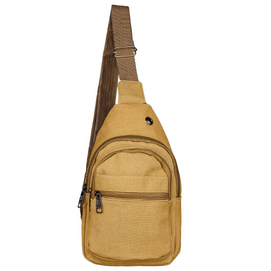 Kleine Schultertasche mit Trageriemen und mehreren Staufchern coyote Bild 6