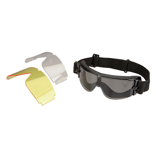 Strike Systems EP-01 Goggle Multi Lens Kit Airsoft Schutzbrille mit 3 Wechselglsern schwarz